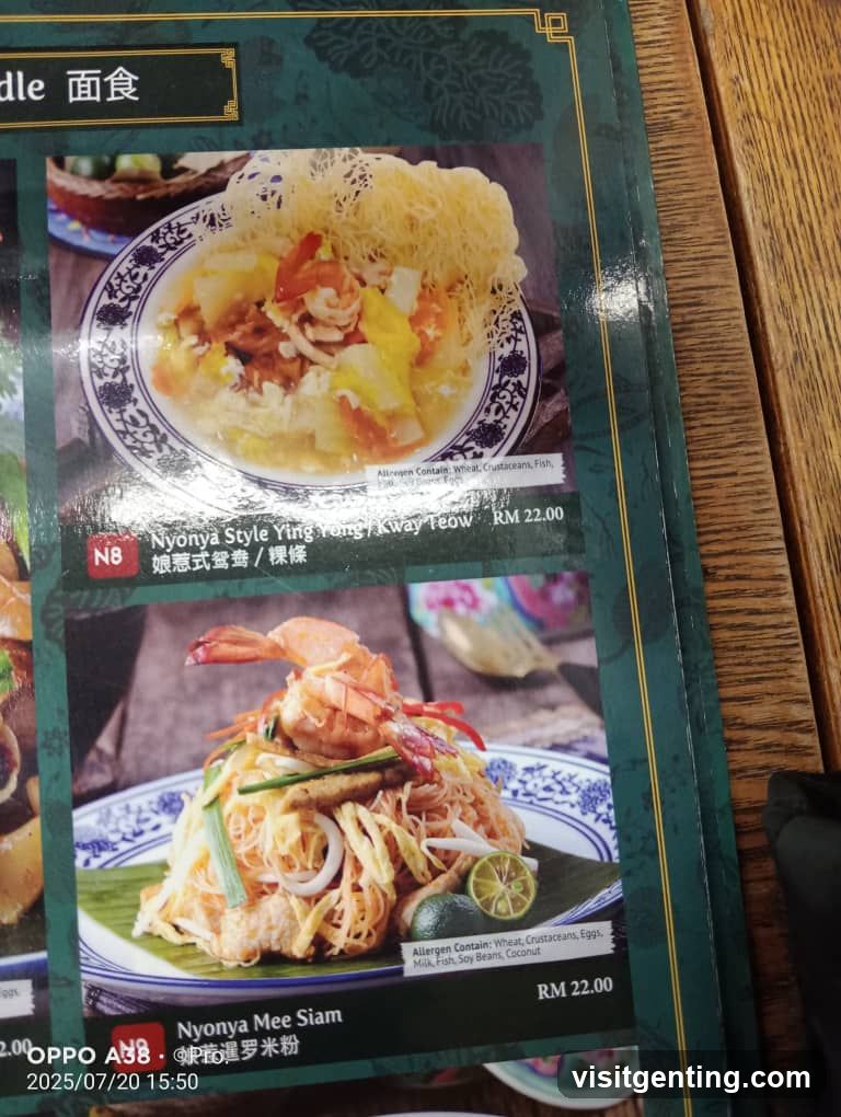 Noodle Dishes Section