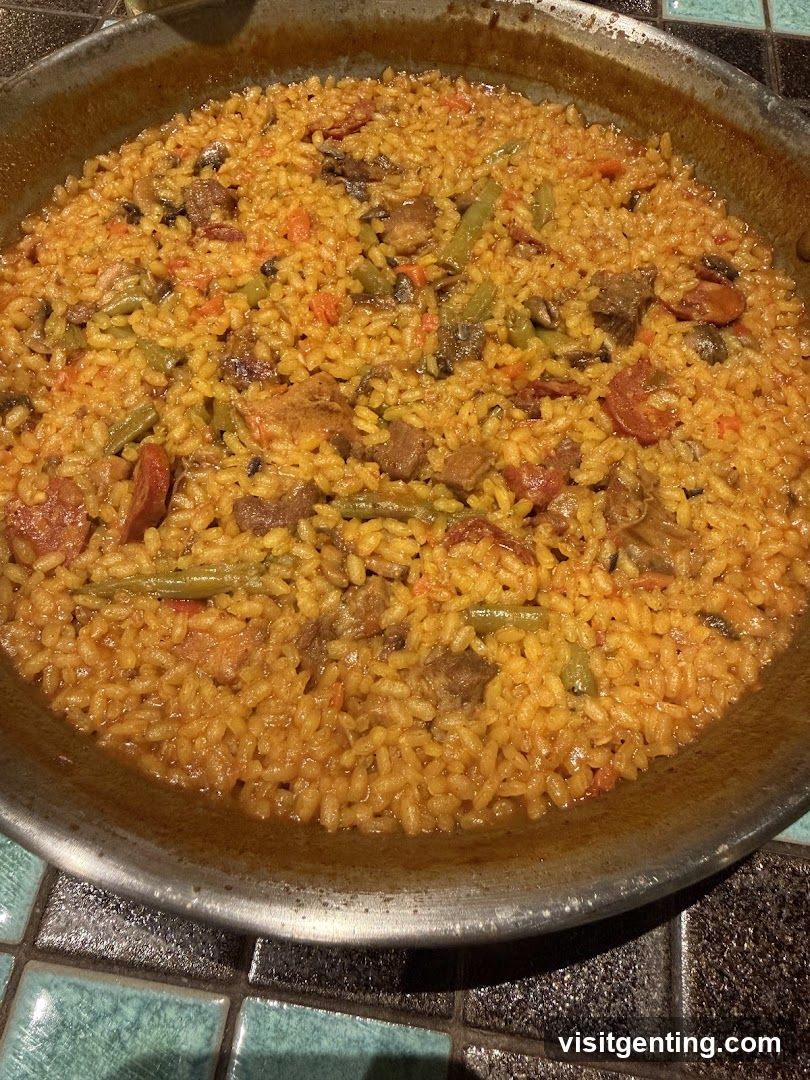 Paella in a pan