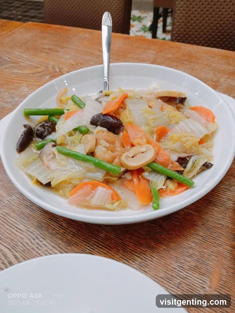 Dinner Plate on Wooden Table