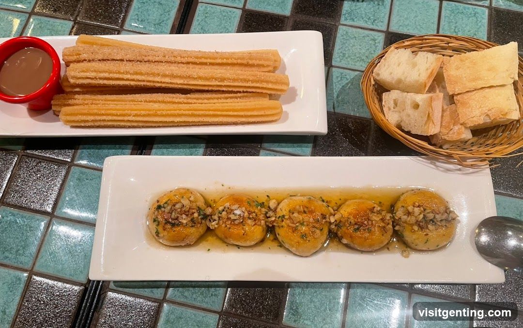 Food Display on Tile Table