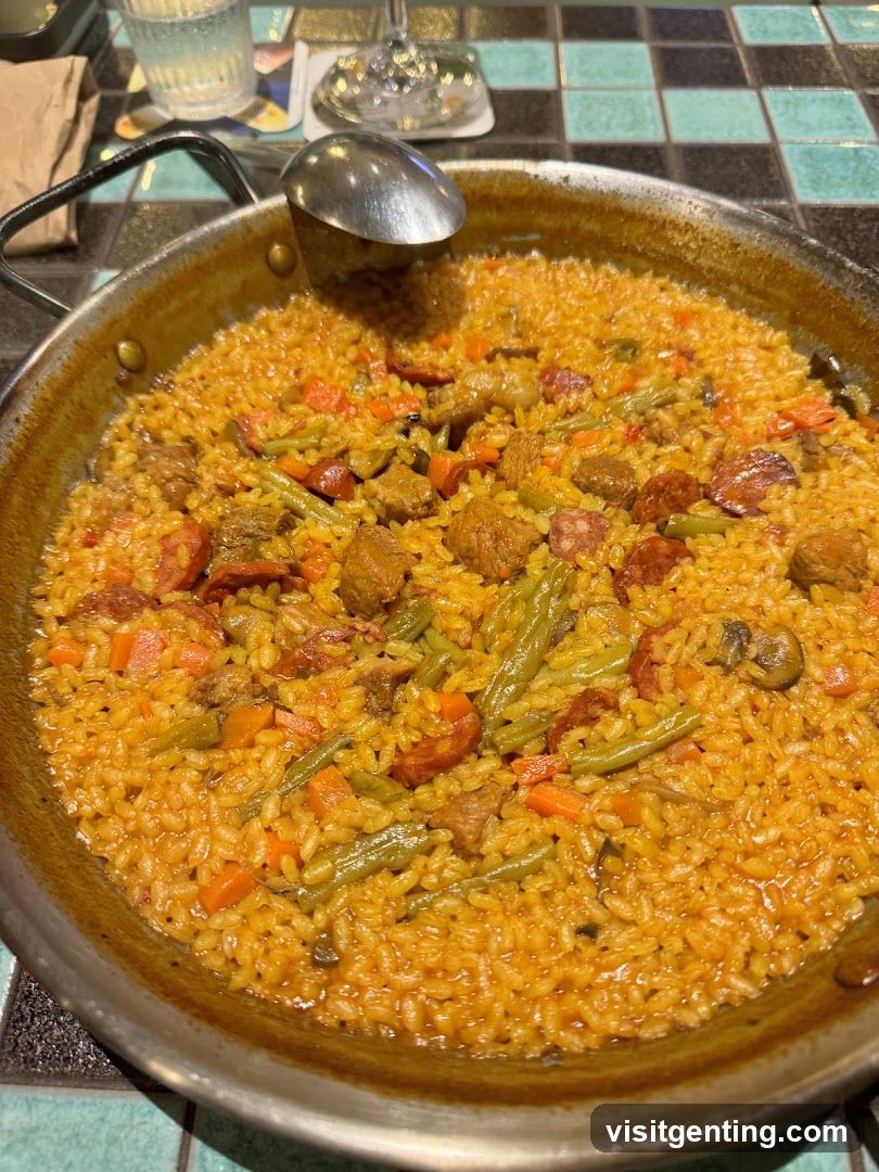 Paella in a pan