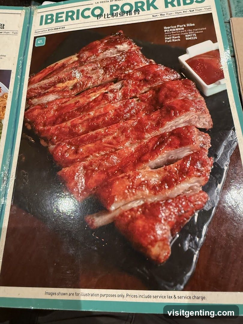 Iberico Pork Ribs Menu Item