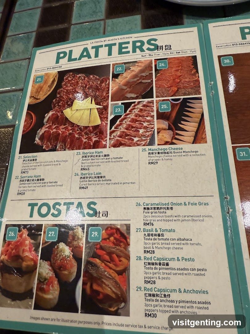 La Fiesta by Marta's Kitchen Platters & Tostas Menu