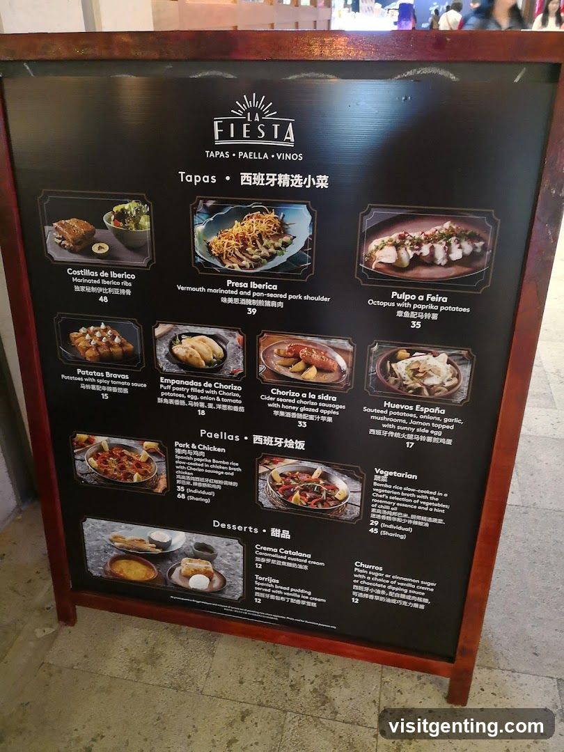 La Fiesta Menu Board