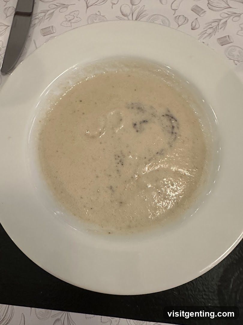 Soup in a bowl