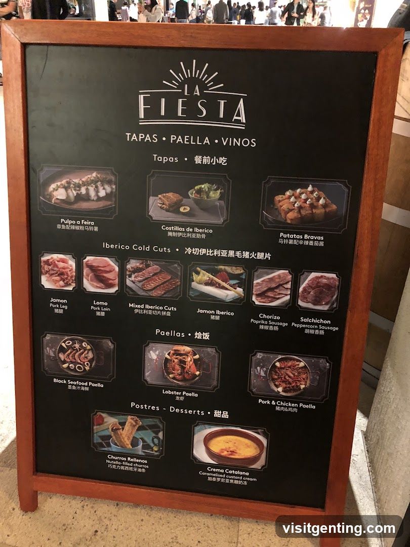 La Fiesta Menu Board