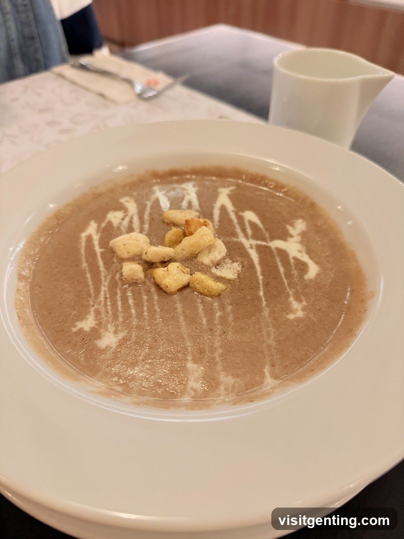 Soup Dish in Restaurant Setting