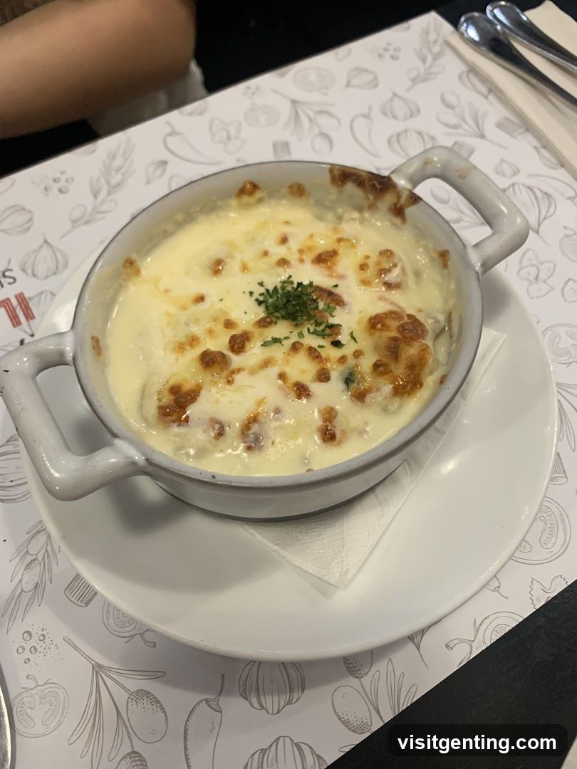Food served in a ceramic dish