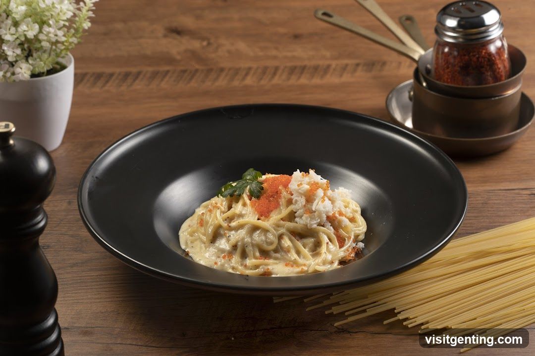 Pasta Dish on Wooden Table