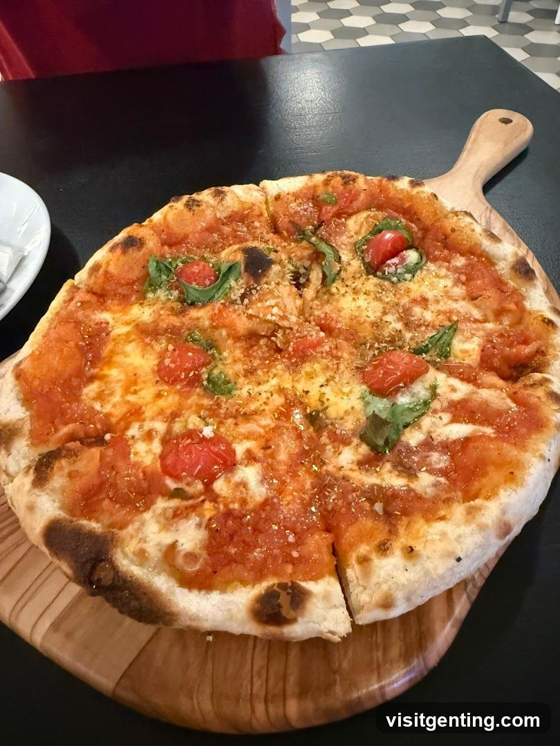 Pizza on wooden board