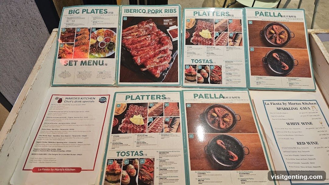 Martas Kitchen Menu Display