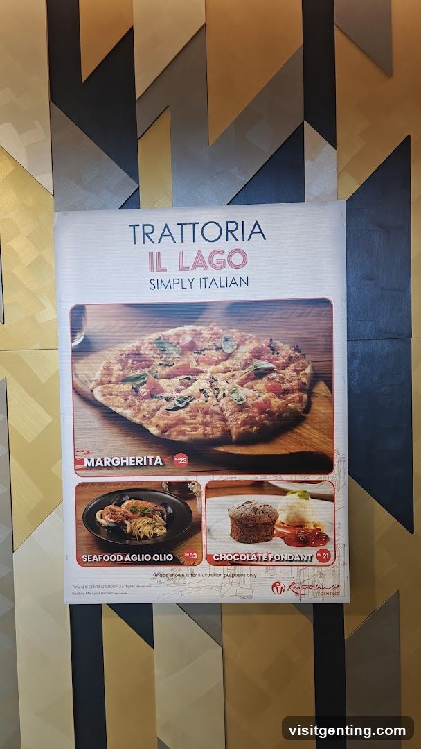 Trattoria Il Lago Menu Poster