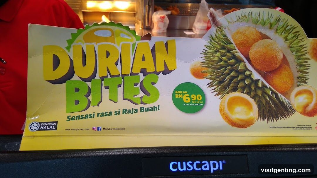Durian Bites promotional sign
