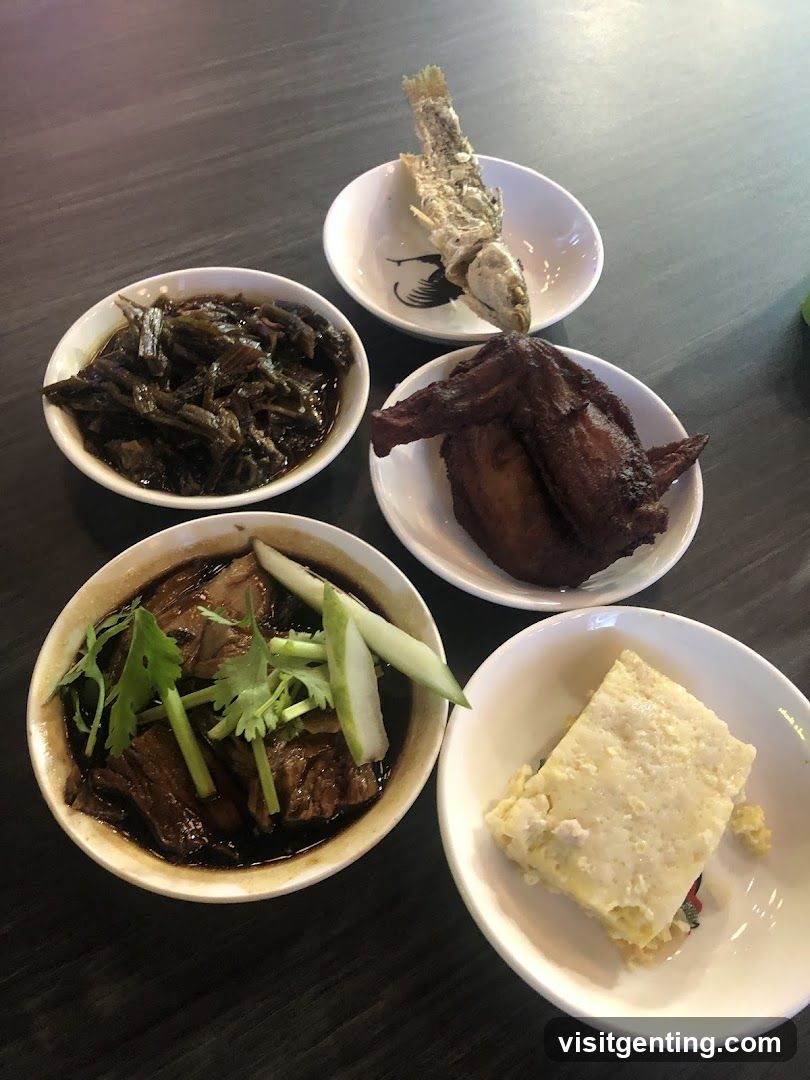 Food served on table