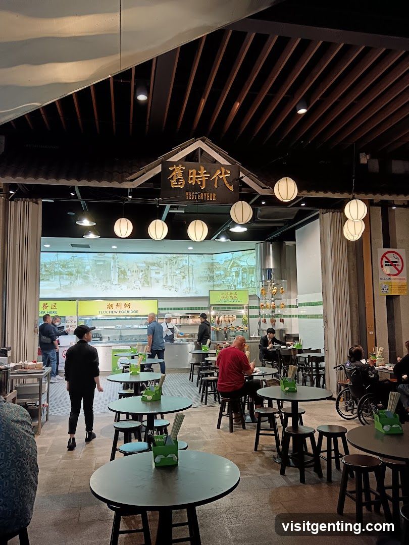 Interior of a food court area