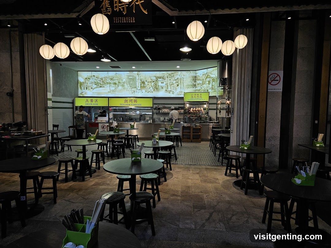 Interior of a food court restaurant