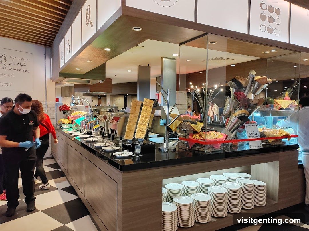 Restaurant buffet area
