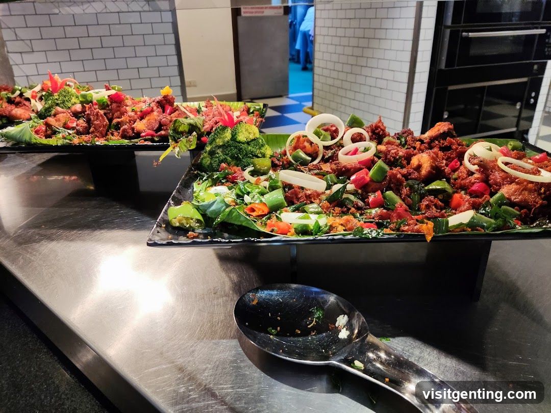 Food Display in Restaurant Interior