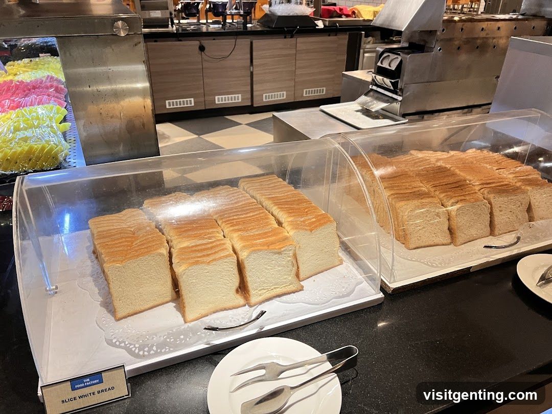 Bread Display at Food Service Counter