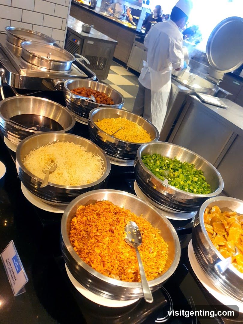Restaurant buffet area