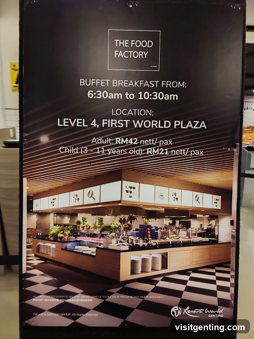 The Food Factory Buffet Breakfast Advertisement