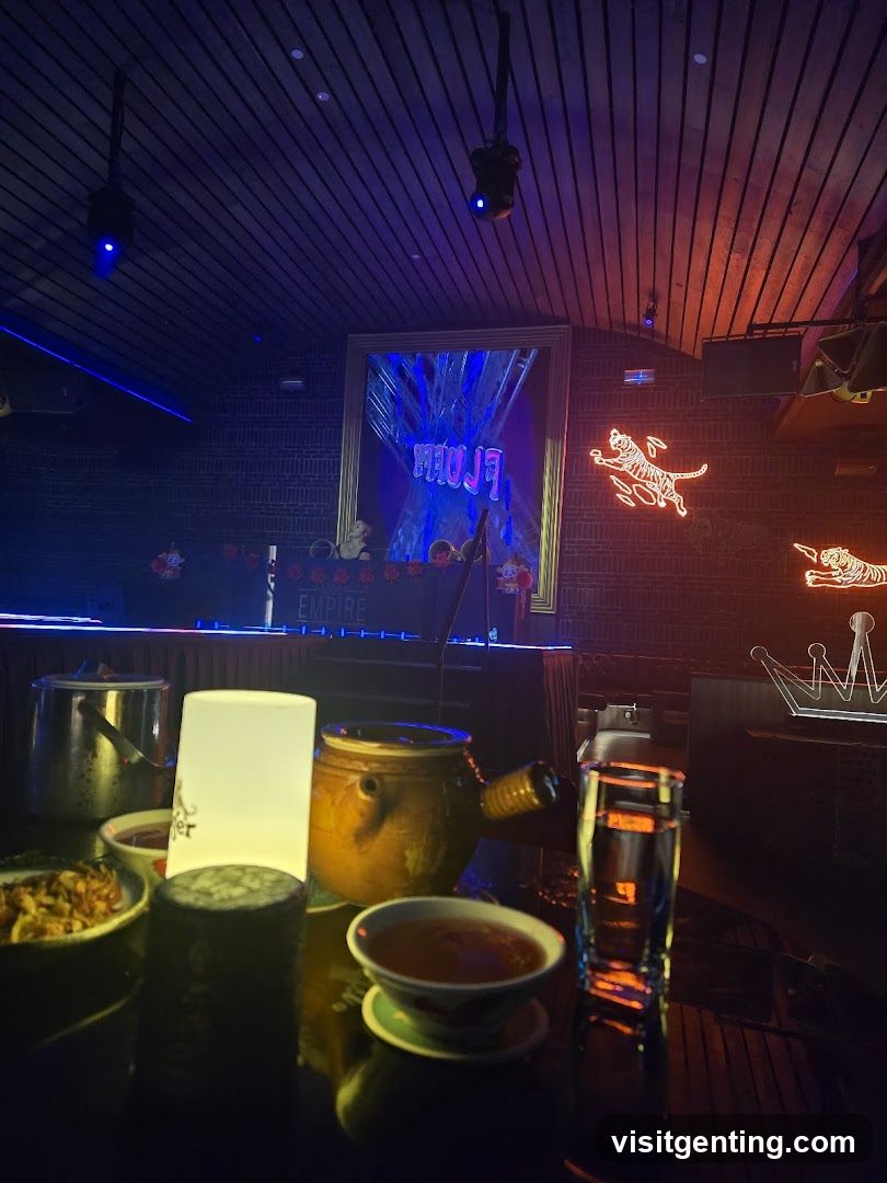 Interior of a dimly lit establishment