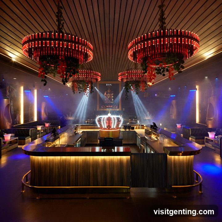 Interior of nightclub or lounge