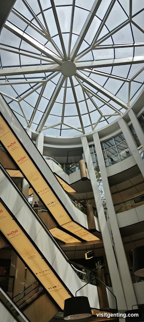 Interior of multi-level shopping mall