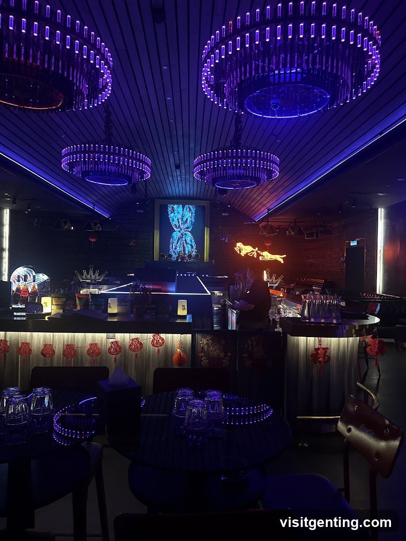 Interior of a dimly lit bar or nightclub
