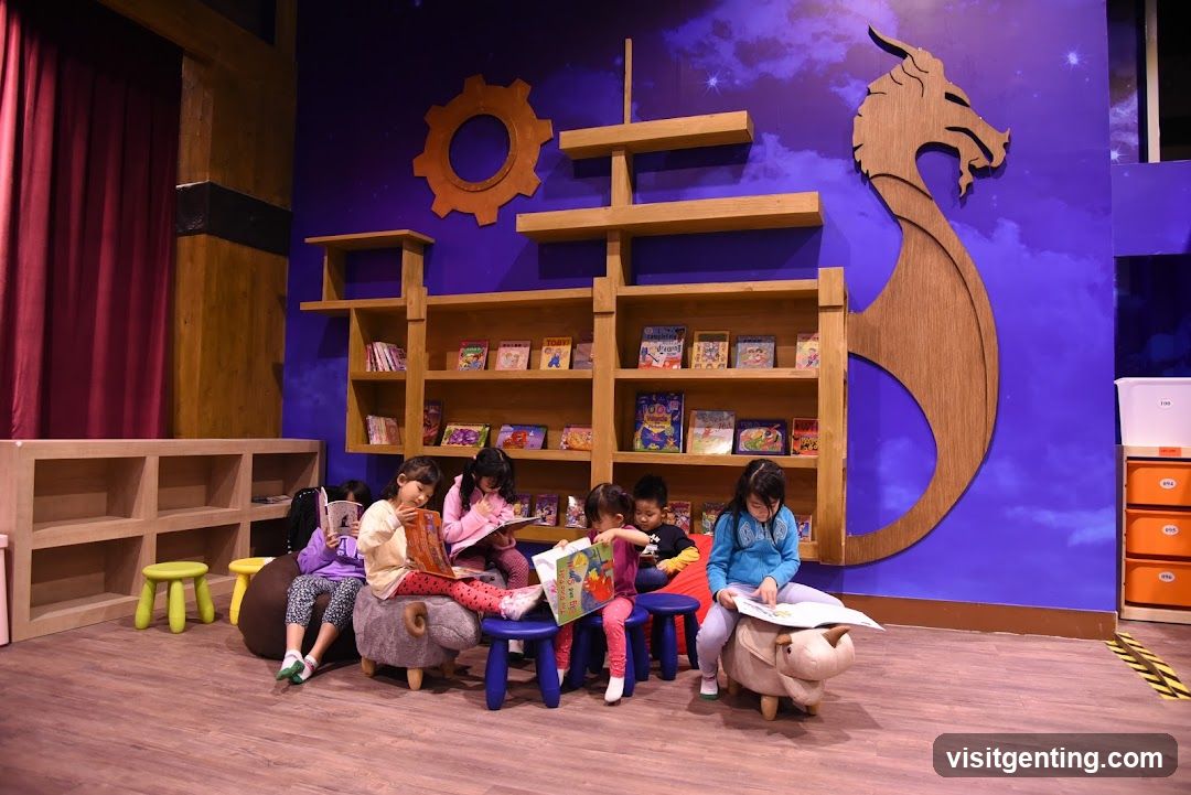 Children Reading in a Themed Library Corner