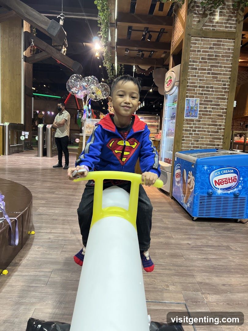 Child at indoor play area