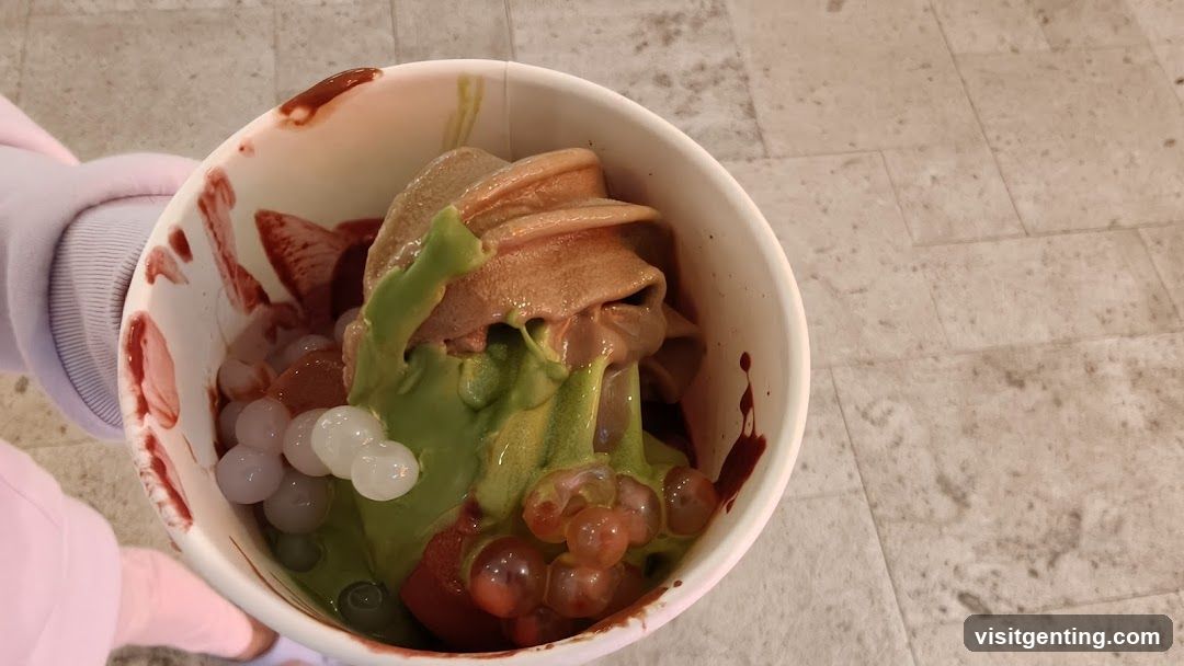 Frozen dessert in bowl