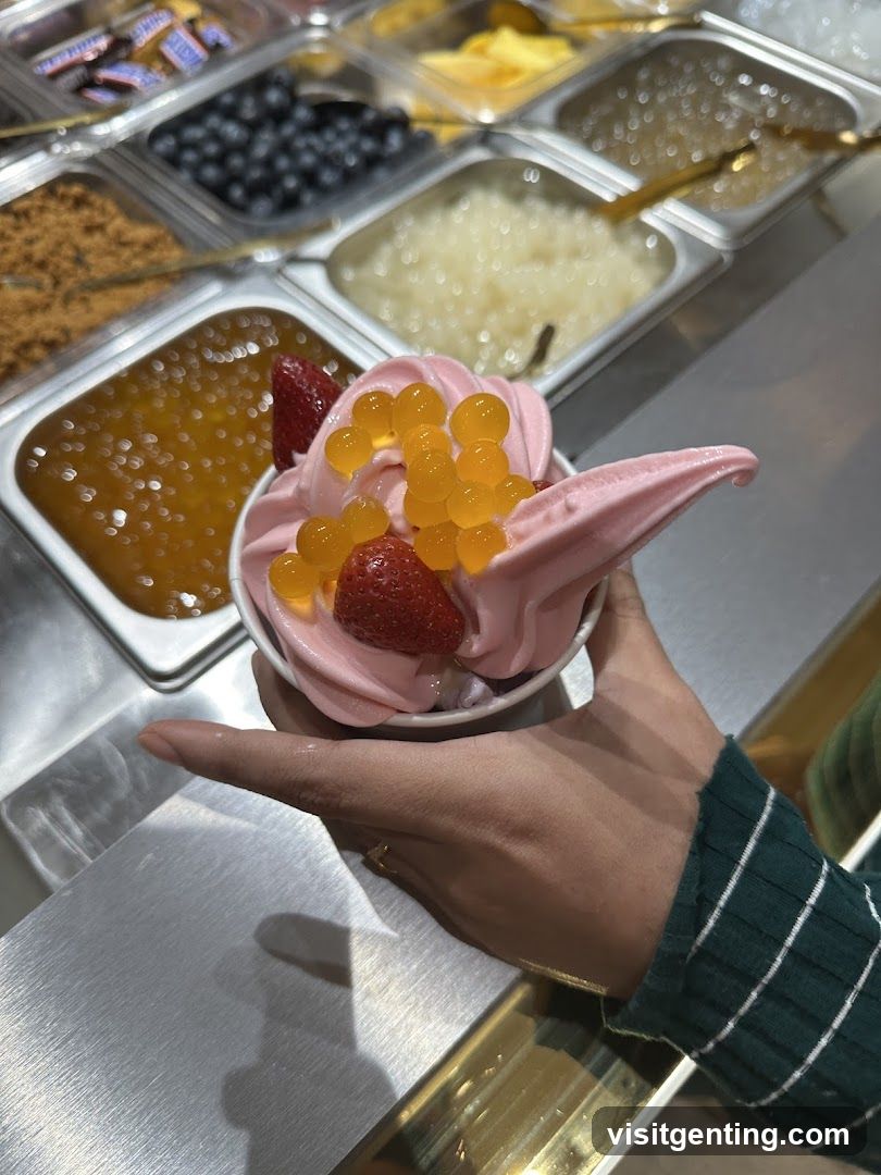Soft Serve Ice Cream with Toppings