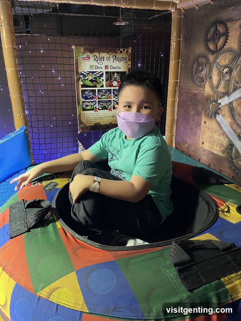Child in indoor play area