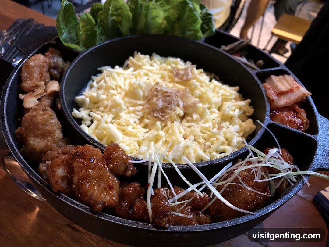 Food dish in a cast iron skillet