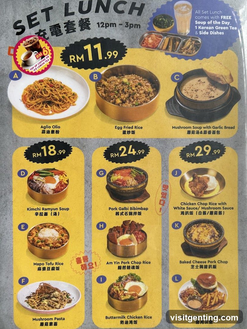 Set Lunch Menu