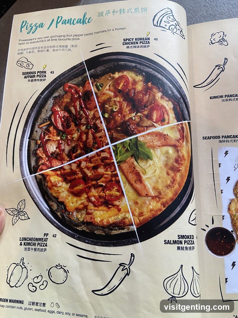 Pizza / Pancake Menu