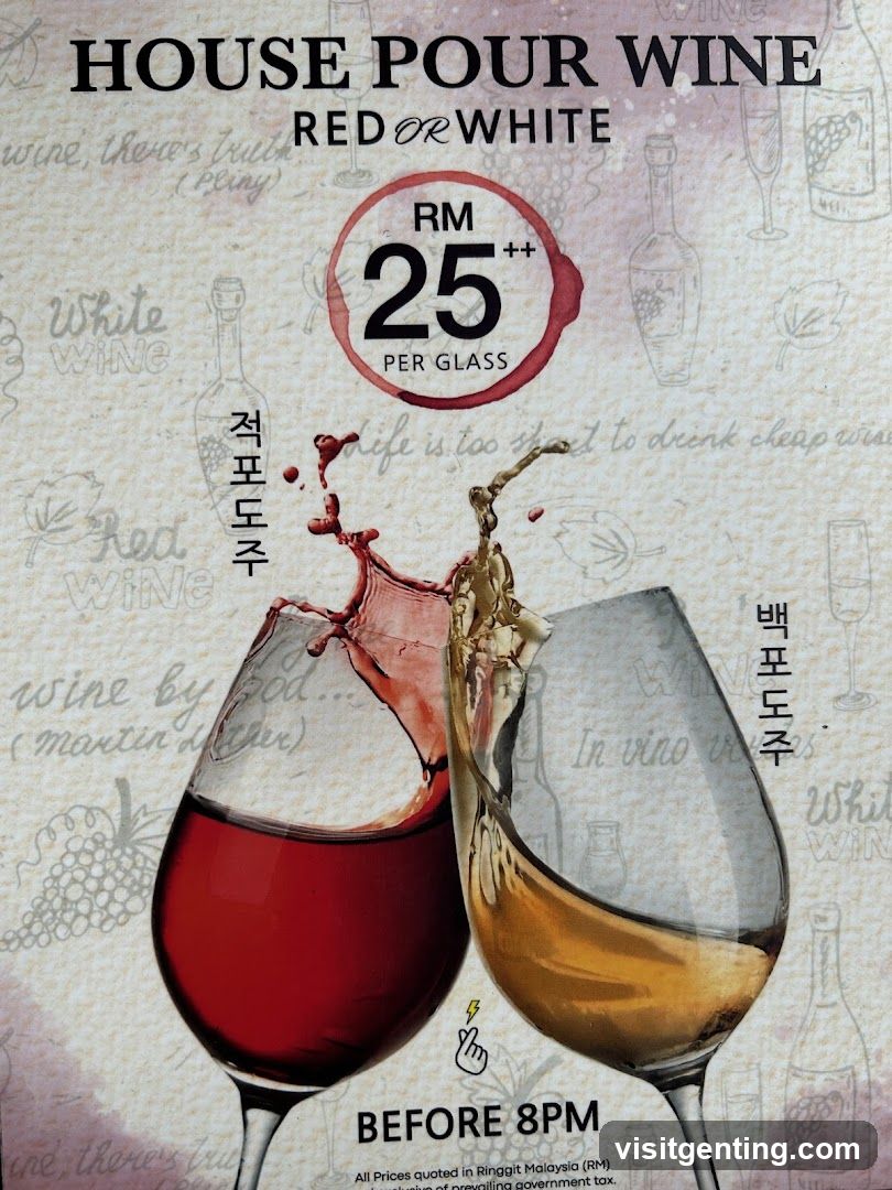 Wine Pour Menu Poster