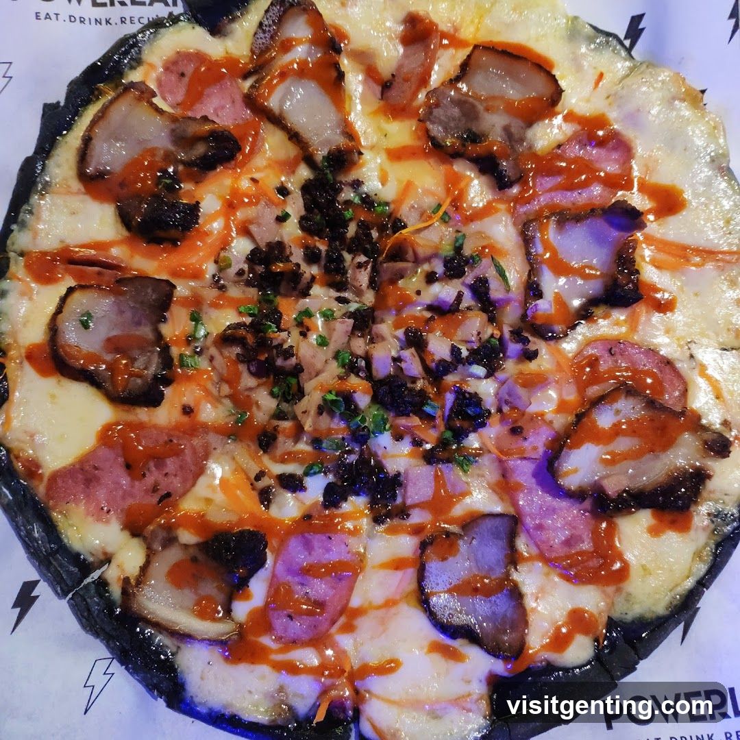 Pizza with meat toppings