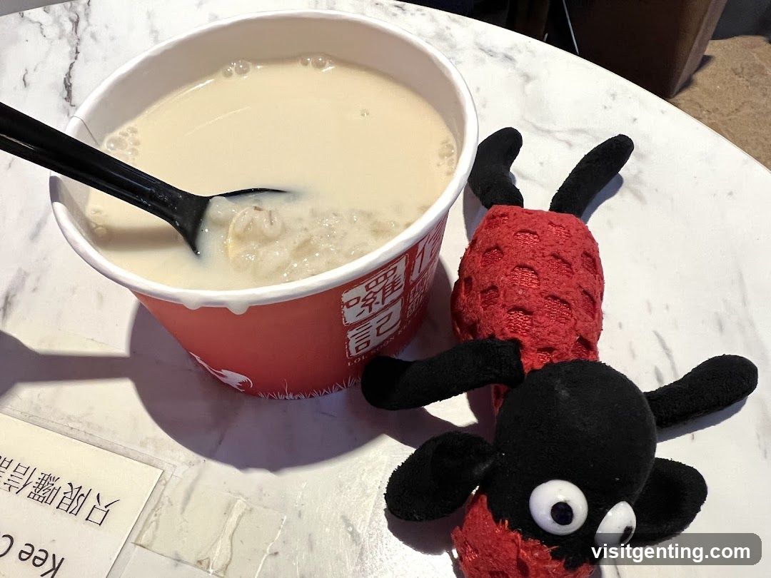 Food and plush toy on table