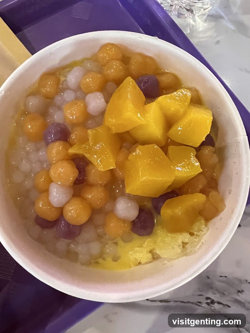 Mango and tapioca dessert