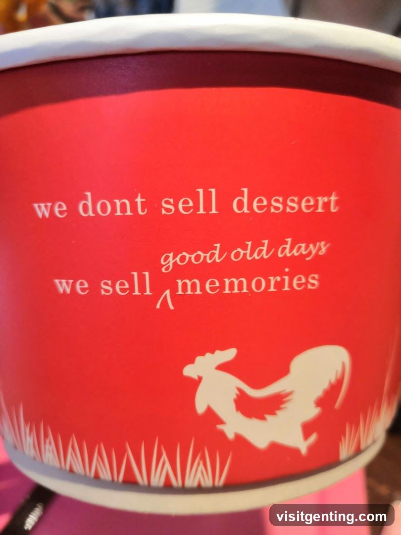 Red Cup with Text and Rooster Design