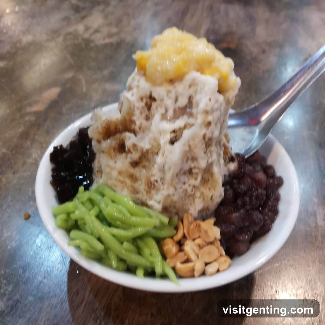 Ice cream dessert with toppings