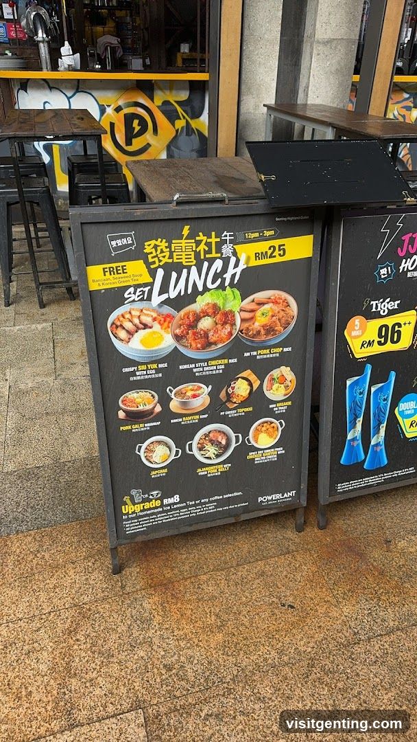 Lunch Menu Stand at Outdoor Location