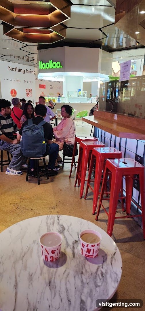 Interior of a food court or café