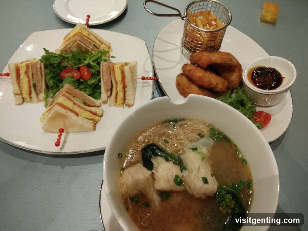 Dining Table with Food Items