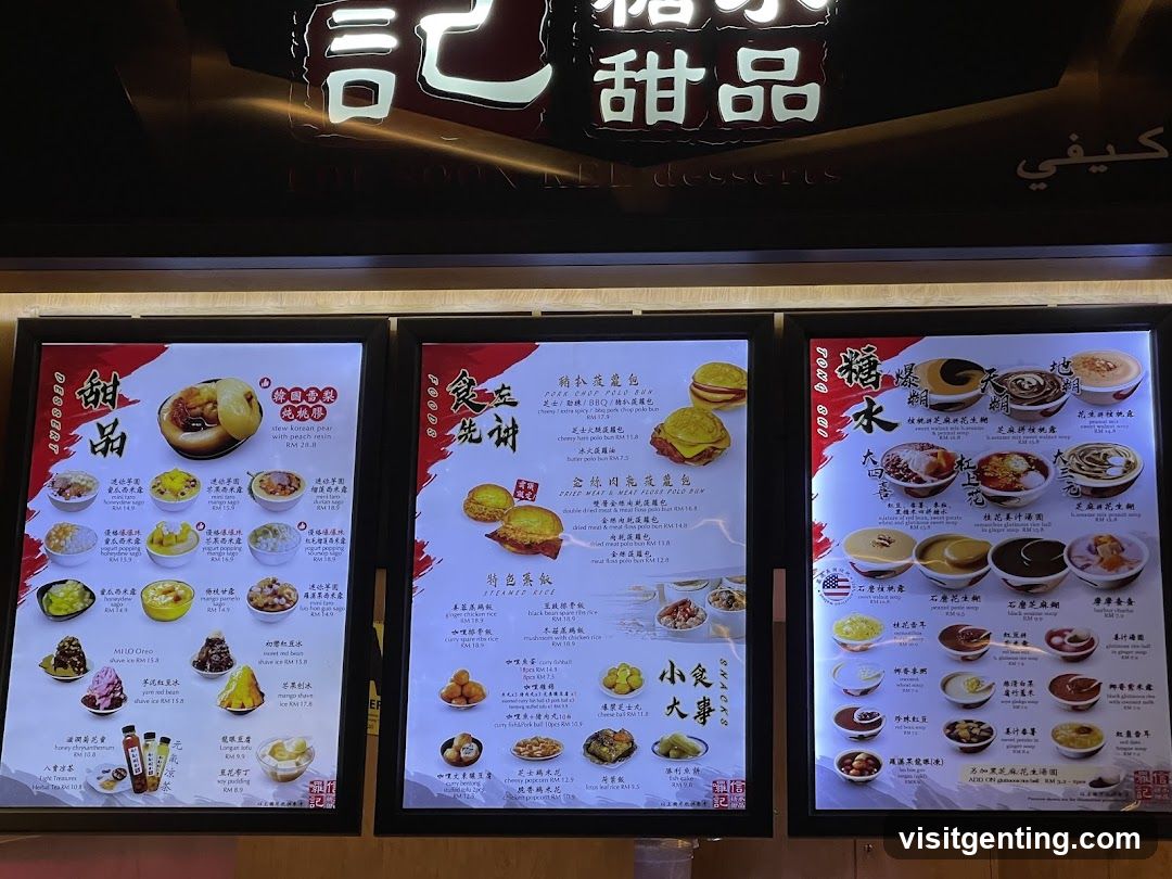 Dessert and Snack Menu Boards