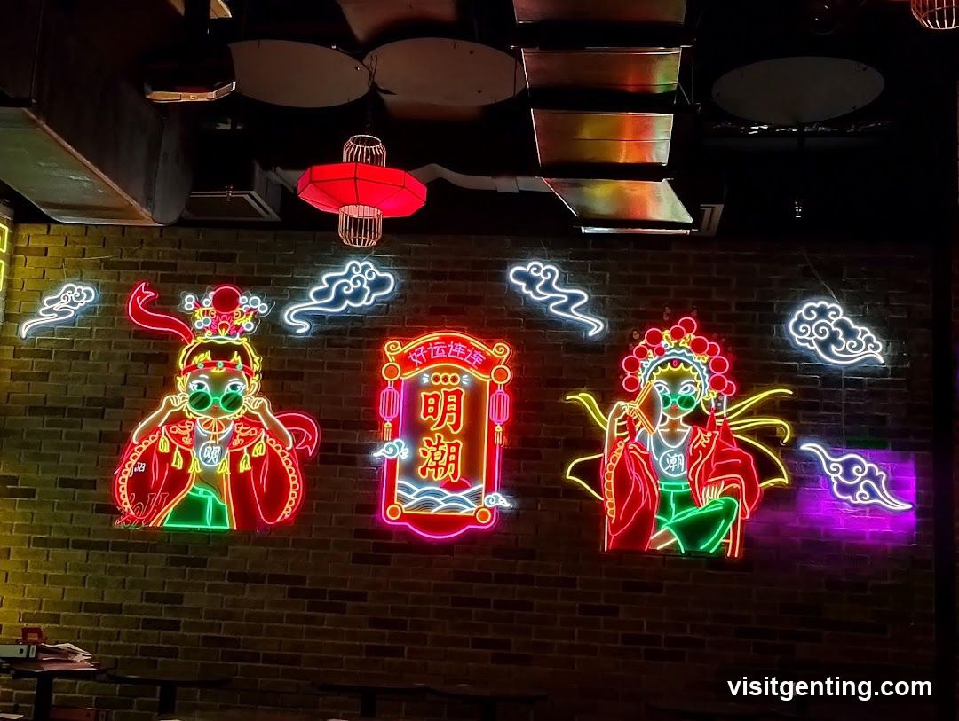 Neon Signage on Brick Wall