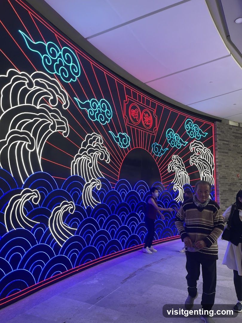 Neon Art Installation Interior