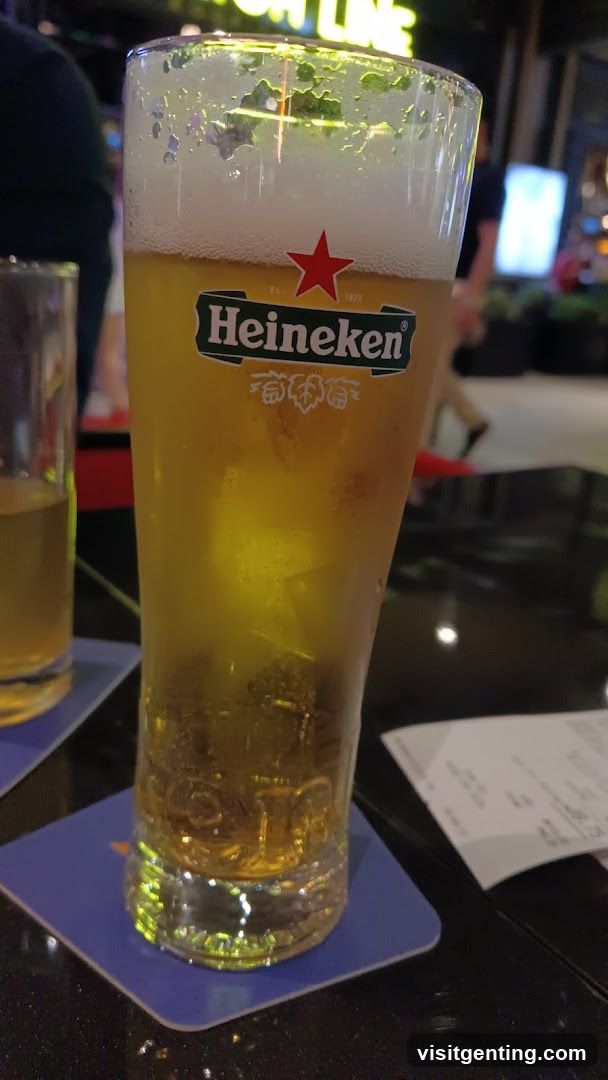 Heineken beer at bar